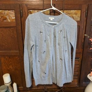 Merona Grey Cardigan Sweater (L)